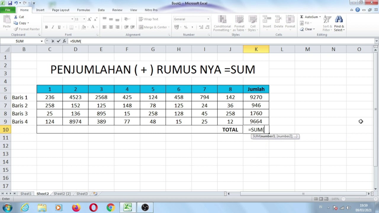 Formula Penjumlahan Di Excel Lebih Mudah Cepat Dan Efektif Nalar